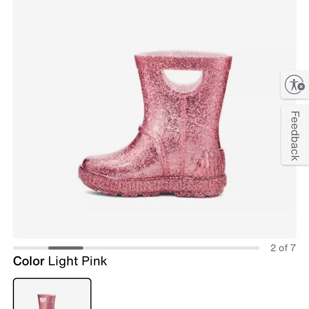 UGG Kids Light Pink Rain & Snow Boots